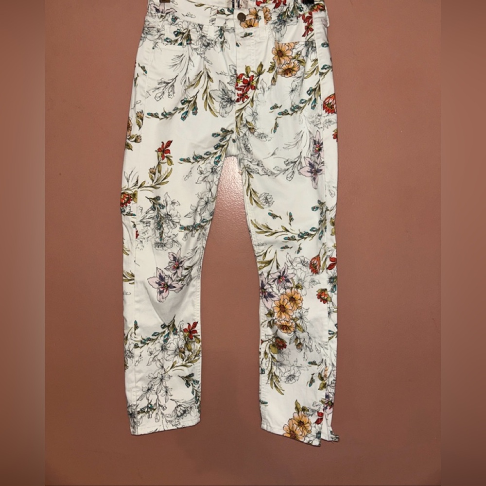 Jen7 By 7 For All Mankind Women 2 Floral Blooms Cropped Skinny Ankle Jeans Pants